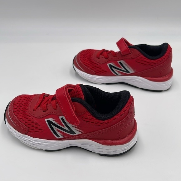 New Balance 680 V6IA680RB6 Bungee Red Low Top Hook & Loop Sneaker Toddler Size 7 - Picture 6 of 12